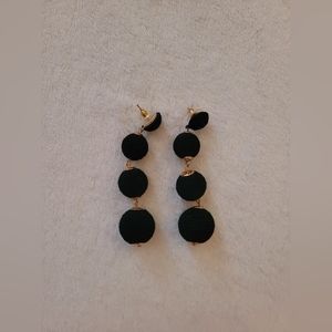 Black Sphere Earrings